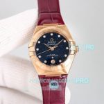 KB Factory Swiss Replica Omega Constellation Manhattan Watches 29mm Dark Blue aventurine dial
